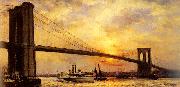 View of the Brooklyn Bridge unknow artist